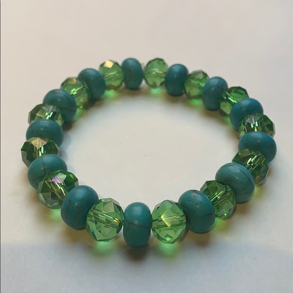 Women’s bracelet, Summer, Handmade Bracelet, Green - Picture 1 of 4